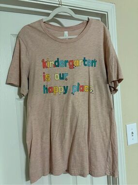 Bella Canvas Pink Kindergarten Teacher Shirt